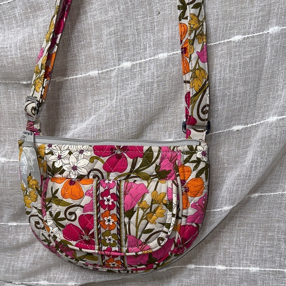 Vera Bradley Tea Garden Pattern Mini Crossbody Bag Shoulder Bag Designer NWOT